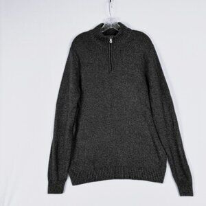 Croft & Barrow 1/4 zip Sweater blend of Gray Size L TALL